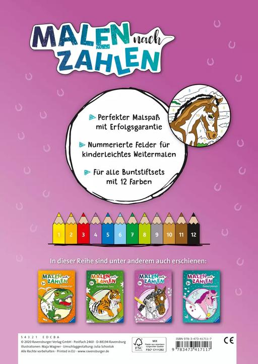 Produktbild Ravensburger Malen nach Zahlen: Pferde
