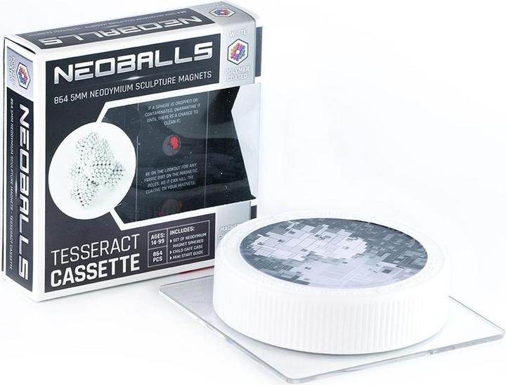 Actual product image Neoballs Sphere Magnets White- Tesseract Cassette