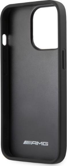 Actual product image Mercedes AMG AMHCP13LOSDBK iPhone 13 Pro / 13 6.1" czarny/black hardcase Leather Curved Lines (Apple iPhone 13, Apple iPhone 13 Pro)