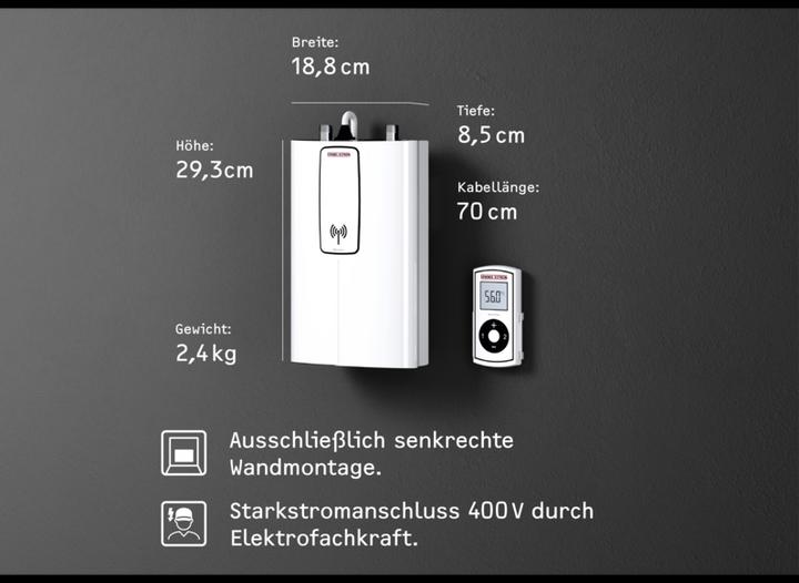 Immagine prodotto Stiebel Eltron DCE 11/13 RC Scaldabagno elettronico compatto istantaneo con telecomando per la cucina