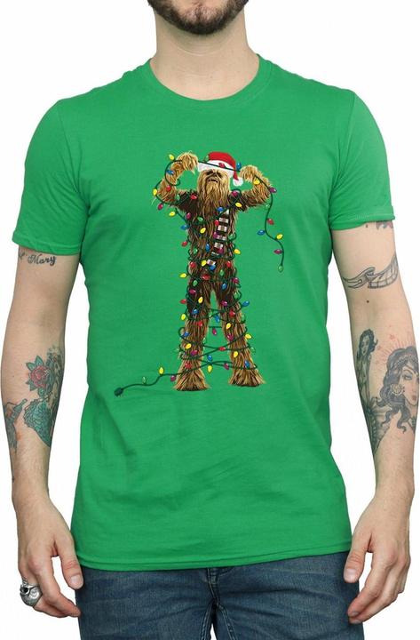 Produktbild Star Wars Chewbacca Christmas Lights TShirt (L)