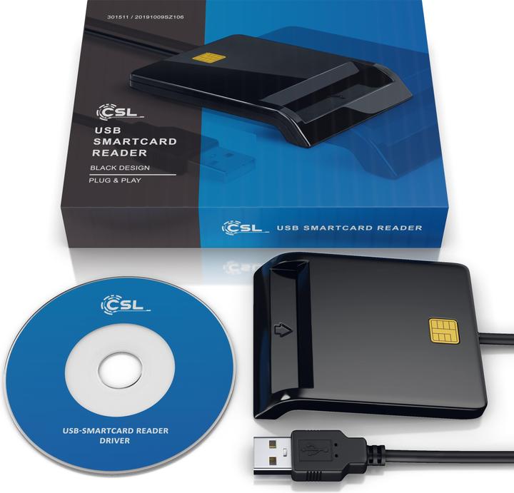 Produktbild CSL HBCI Chipkartenleser, USB Karten Leser HBCI fähig für eine schnelle Online-Identifizierung (USB)