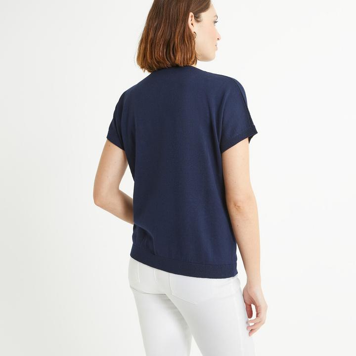 Immagine prodotto Anne Weyburn Maglia a maglia fine con scollo a V e maniche corte (42)