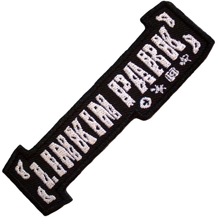 Actual product image Linkin Park Woven Bracket Logo Iron On Patch (1 x)