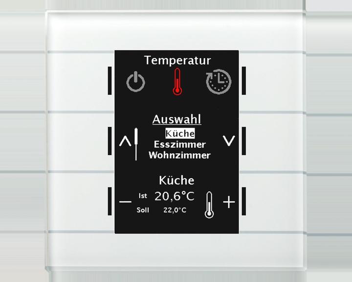 Actual product image MDT MDTtechno. Glass control panel Smart with colour display BE-GBZW.01