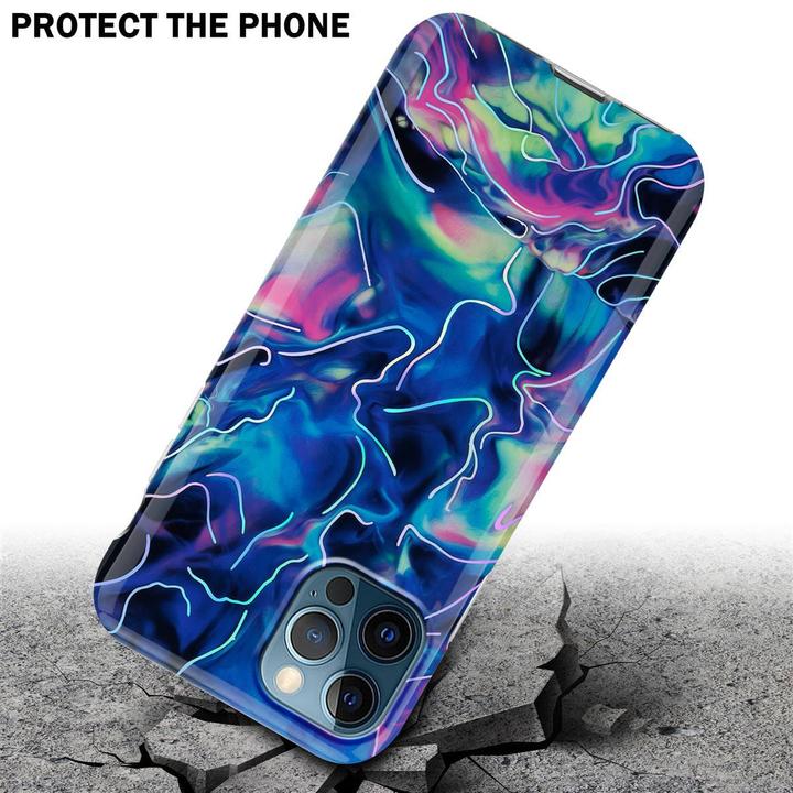 Actual product image Cadorabo IMD TPU Colorful Marble Cover (Apple iPhone 12 Pro Max)