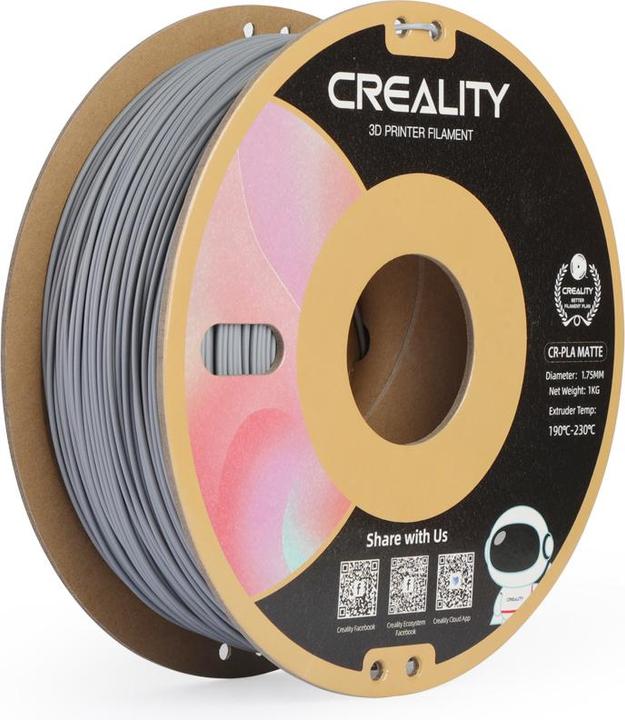 Produktbild Creality Cr-Pla Matte (PLA, 1.75 mm, 1000 g, Grau)