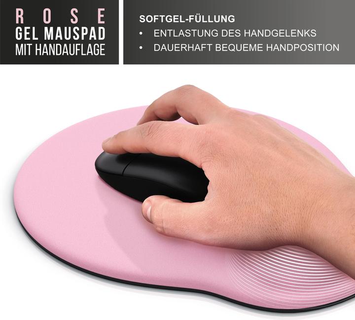 Actual product image CSL Mouse Pad, Ergonomic Foam Office Mouse Pad, Wrist Relief, Pink