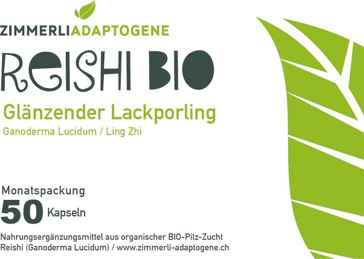 Image du produit Zimmerli Adaptogene Reishi en gélules (BIO) 50 gélules (1 pièce(s), Capsules, 25 g)