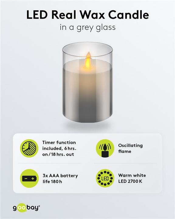 Produktbild Goobay LED-Echtwachs-Kerze (1 x)