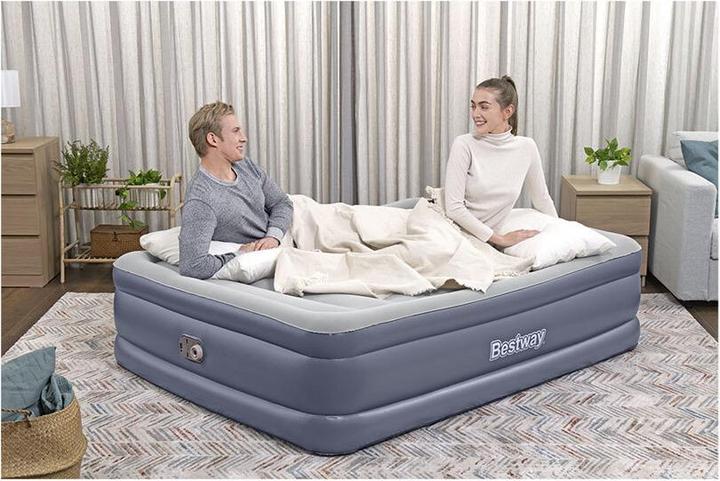 Image du produit Bestway Lit gonflable matelas 2 places Tritech avec pompe électrique intégrée et revêtement antimicrobien 2