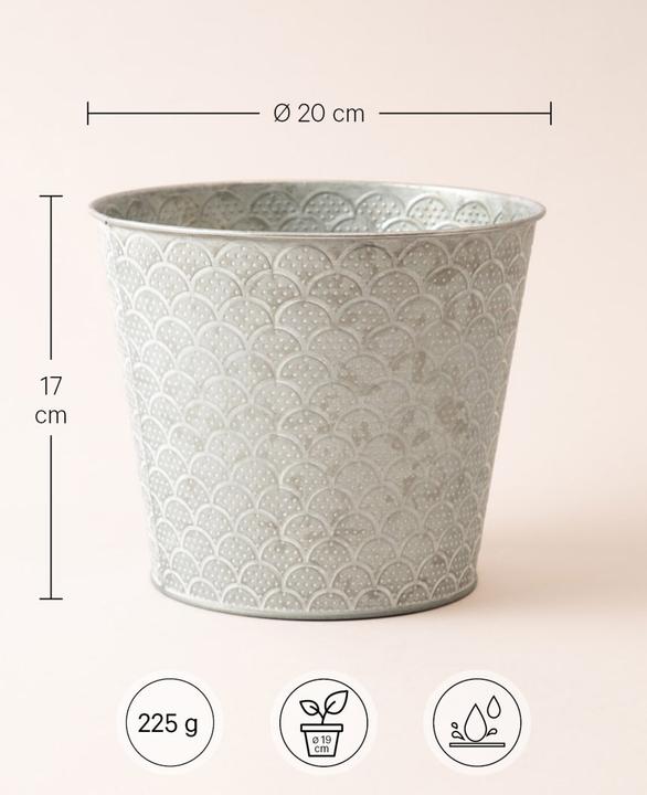Actual product image Esmée Flower pot / planter Orient, sheet metal (20 cm)