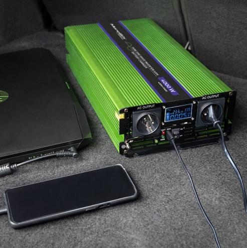 Actual product image Qoltec 51943 Pure Sine Wave Inverter