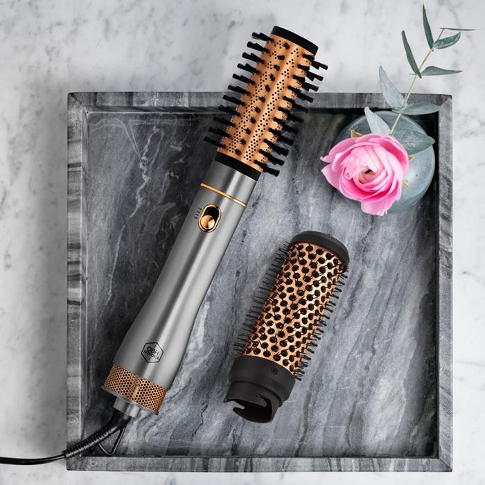 Actual product image OBH Nordica Keratin Care Hot Air Styler Hot Air Brush Warm Gold, Stainless Steel 3 m