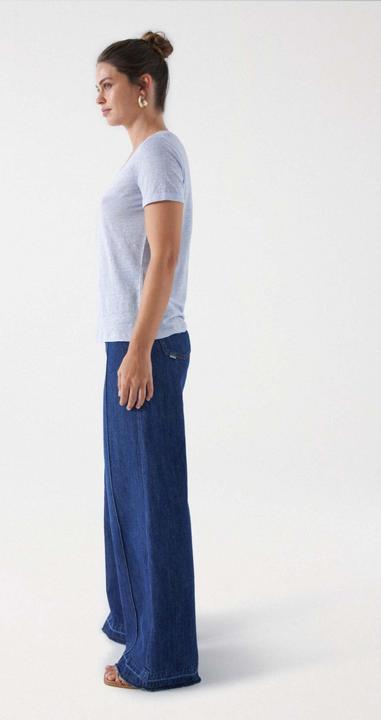 Produktbild Salsa Jeans T-Shirts Linen V-Neck T-Shirt (L)