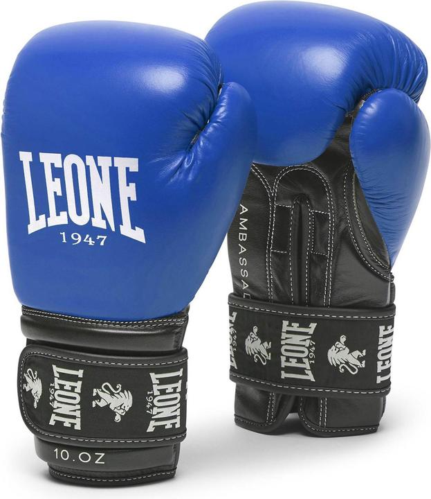 Actual product image Leone Boxing Gloves Ambassador Blue GN207 (10 OZ, 6)