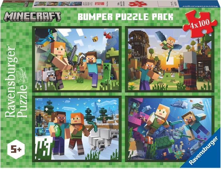 Ravensburger Minecraft puzzle 4x100pzs (100 pieces)