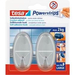 Actual product image tesa Hook Powerstrips 58050 Removable Silver