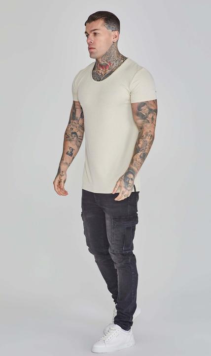Produktbild Siksilk T-Shirt Muscle Fit T-Shirt in Ecru (M)