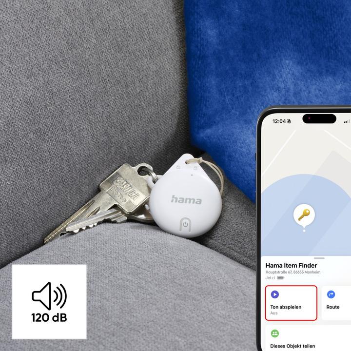 Actual product image Hama 185815 Key finder Bluetooth for Apple White 4 pcs. set (iOS)