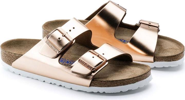 Actual product image Birkenstock Arizona Soft Bedding Natural Leather Narrow (40)