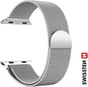 Immagine prodotto Swissten Fascia a rete per apple watch 42-44 mm argento (42 mm, 44 mm, Acciaio inossidabile)