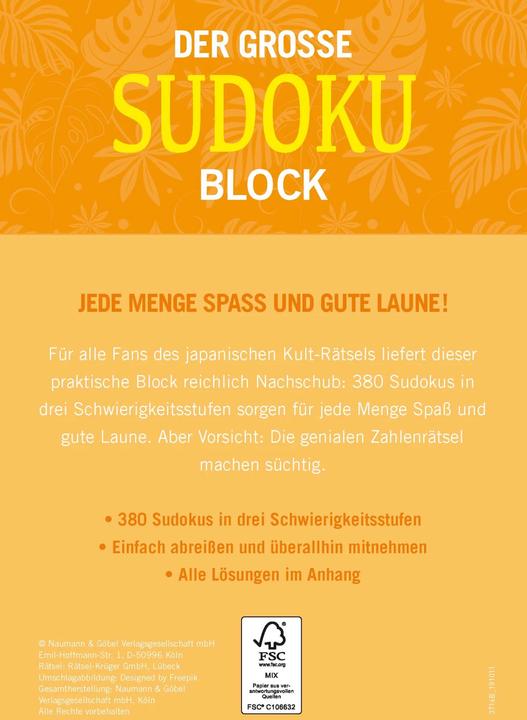 Actual product image Der grosse Sudokublock Band 4 (German, 2020)