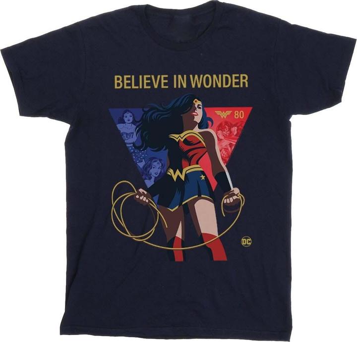 Immagine prodotto Wonder Woman 80th Anniversary Believe In Wonder Pose Maglietta Ampia Donna (L)