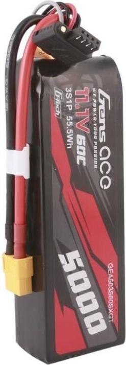 Actual product image Gens Ace G-Tech 5000mAh 11.1V 60C 3S1P Lipo With XT60 Plug (11.10 V, 5000 mAh)