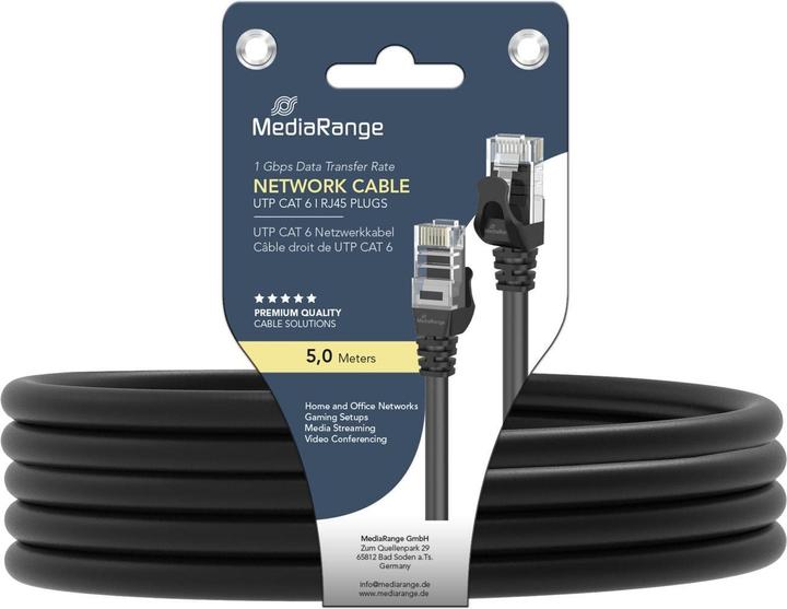 Produktbild MediaRange Netzwerkkabel (SFTP, CAT6, 5 m)
