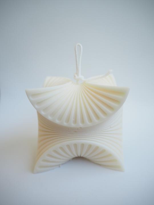 Actual product image Santabarbara Interior Design Candle Fashionista 9 cm x 9 cm, Nature, 1 piece (1 pcs.)