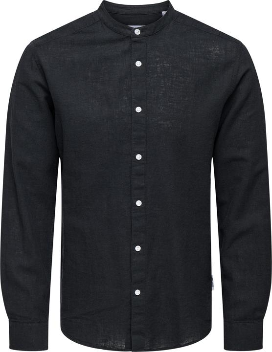 Only & Sons Onscaiden Ls Solid Linen Mao Noos