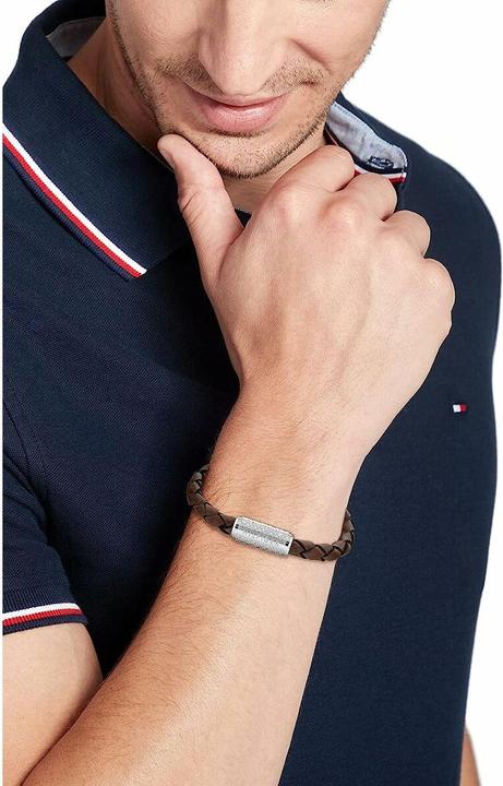 Image du produit Tommy Hilfiger Explorez le bracelet Braid (19 cm, Cuir)