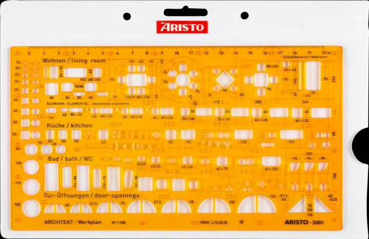 Produktbild Aristo Schablone Architekt-Kombi (225 mm)