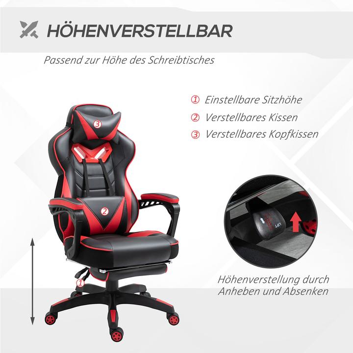 Produktbild Vinsetto Gamingstuhl mit Liegefunktion