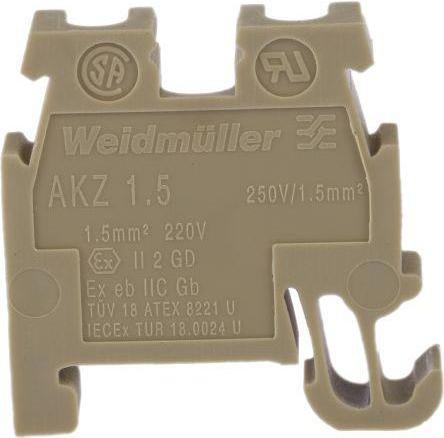 Actual product image Weidmüller AK2 1.5 DIN rail min terminal,17.5A 250V
