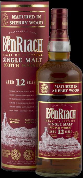 Actual product image BenRiach 12 years sherry matured (Single Malt, 1 x 70 cl)