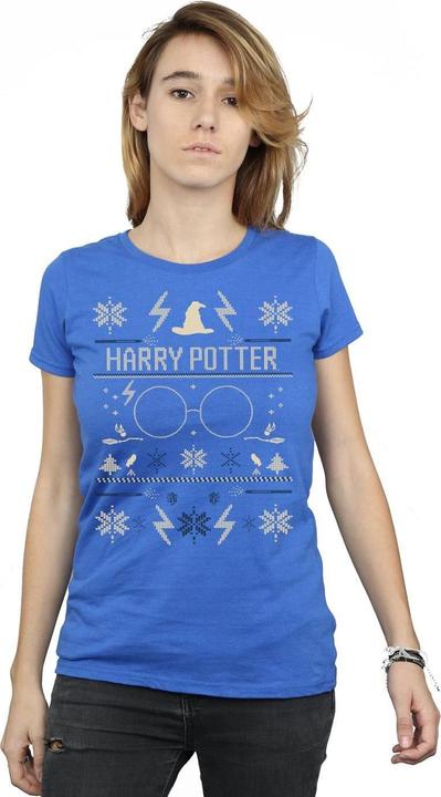 Actual product image Womens/Ladies Christmas Pattern Cotton T-Shirt (L)