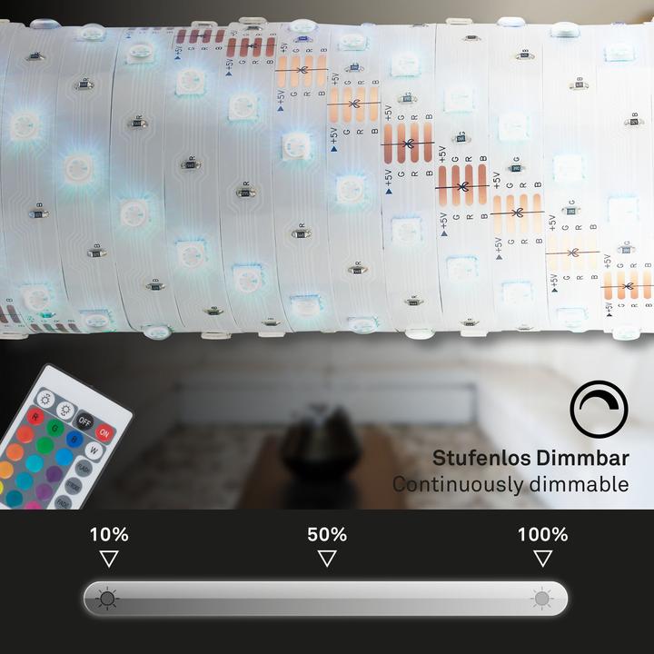 Actual product image Briloner Flexband (RGB, 500 cm, Indoor)