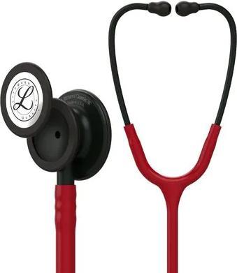 Actual product image 3M Stethoscope Classic III Chest piece Tube connection Ear hook black/tube burgundy