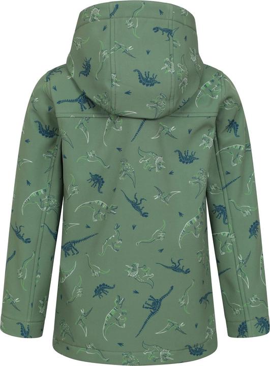 Actual product image Mountain Warehouse Childrens/Kids Exodus II Dinosaurs Water Resistant Soft Shell Jacket (140)