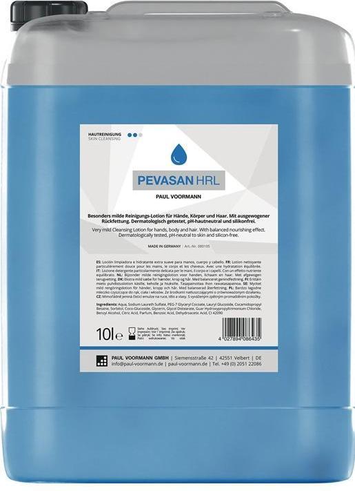 Actual product image Paul Voorman Hand cleaning Pevasan HRL 10l silicone-free, pH-neutral canister PEVASAN HRL (10000 ml)