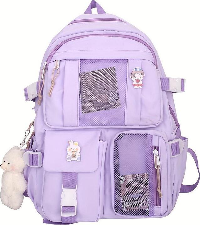 Actual product image Only-Bags.Store Travel Backpack Multi-Pocket Waterproof College School Bag Transparent Bag