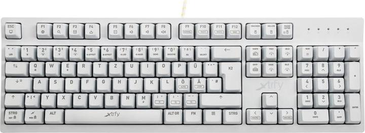 Produktbild CHERRY xtrfy K2 für Gaming, Kailh Rot - RGB-LED - Weiss (DE, Kabelgebunden)