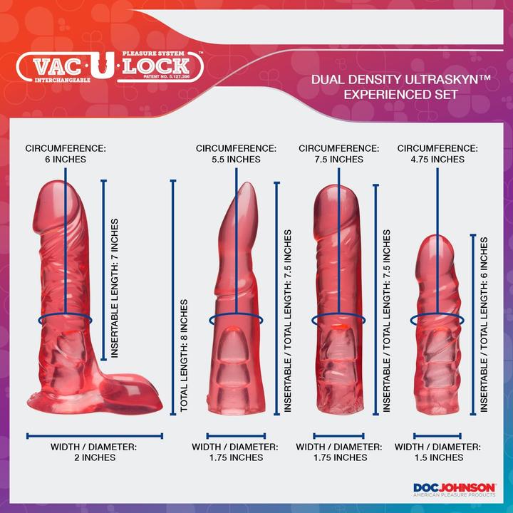 Productafbeelding Doc Johnson Vac-U-Lock - Kristallen Jellies Set