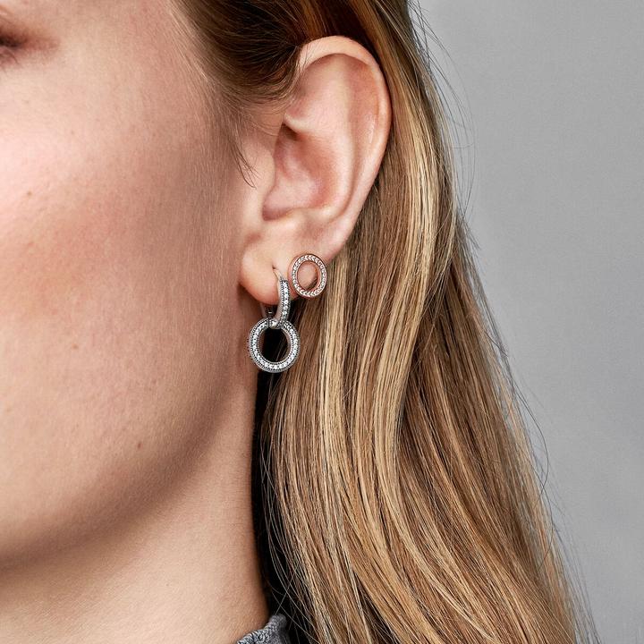 Produktbild Pandora Logo and Circles Hoop Ohrringe (Sterling Silber 925)