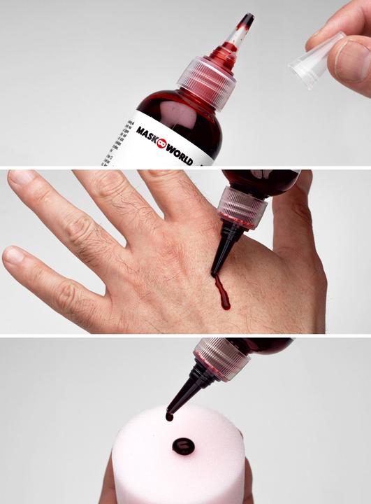 Actual product image Maskworld Kunstblut Flasche mit Dosierspitze