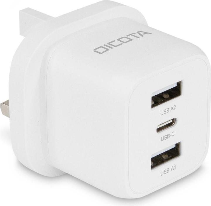Dicota 3-Port GaN Wall Charger (32W) UK white (32 W)