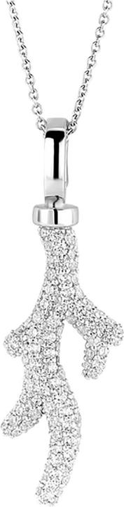 Produktbild Ti Sento Milano Kette mit Anhänger Zweig mit Zirkonia 6781ZI (Rhodiniertem 925 Sterling Silber, 45 cm)