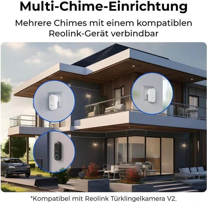 Image du produit Reolink zusätzliche Klingel, Gong - Chime, weiss passend zu Doorbell
